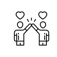 Relationship icon in vector. Illustration