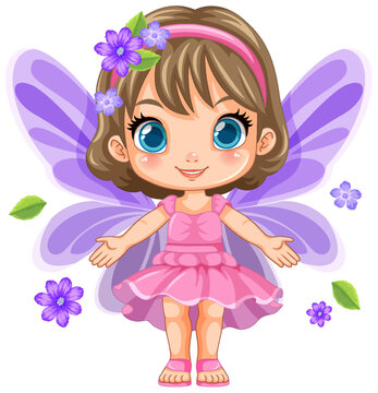 recommend clip art: Cute Fairy Girl Cartoon Character Vector