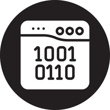binary code glyph icon