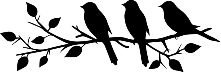 Tree branch bird vector images © Mithi Creation