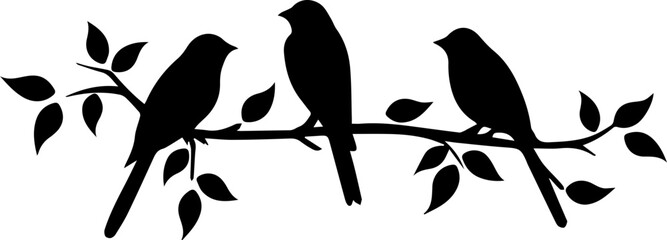 Tree branch bird vector images © Mithi Creation