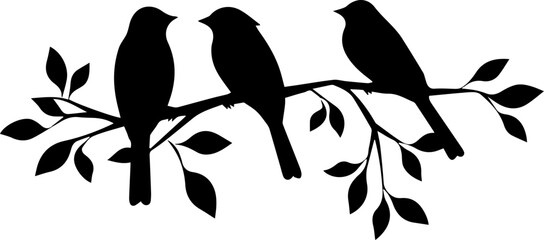 Tree branch bird vector images