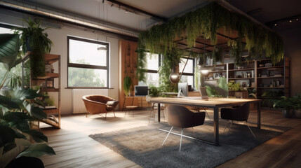 a modern office that invites you to work and creates a comfortable feeling