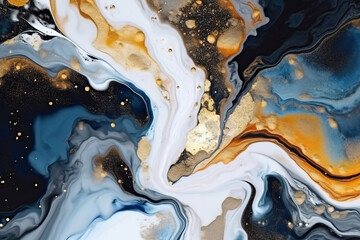 Beautiful abstract fluid art background texture ink. Generative AI