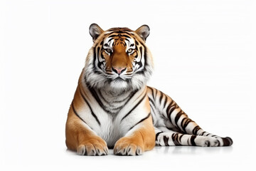 Fototapeta na wymiar tiger on white background