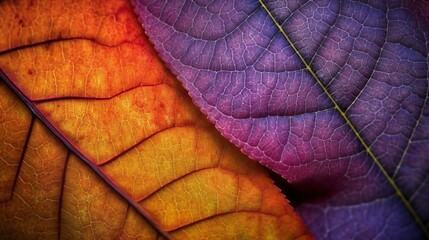 A colorful autumn leaves of close-up. AI generated