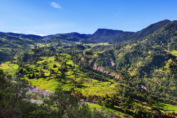 Obraz premium Green hills in Colombia