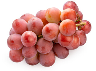 Queen Nina Grape On white background, Red grape isolate on white with clipping path.