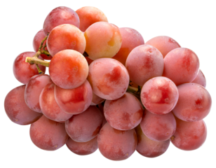 Queen Nina Grape On white background, Red grape isolate on white PNG file.