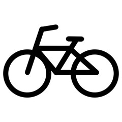 Bicycle icon. Bike symbol, Black lines bike drawing