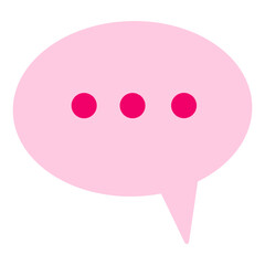 Speech bubble art doodle style, text box with 3 dots, Graphic Illustration.