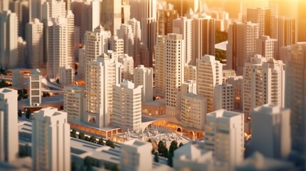 A cityscape background, Generative AI
