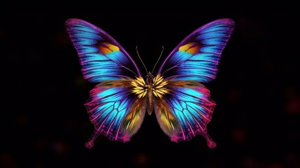 Fototapeta premium A colorful painted butterfly, Generative AI