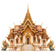 Fototapeta premium Thai temple isolated on white