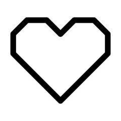 ハートを表すラインスタイルのアイコン