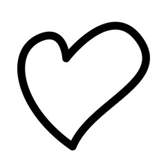 ハートを表すラインスタイルのアイコン