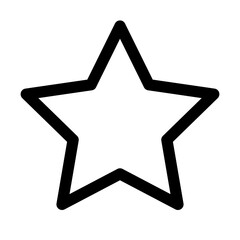 星を表すラインスタイルのアイコン
