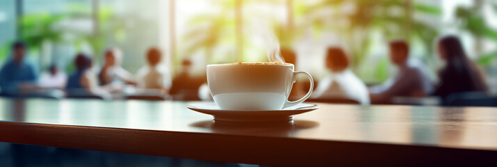 coffee during a business meeting in the office. Generative Ai. 