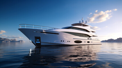 Fototapeta na wymiar luxury stylish and yacht. Generative Ai. 