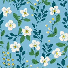 Floral Delicacy Pattern. Tile.