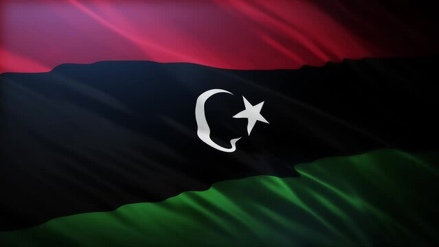 Flag of Libya, full screen in 4K high resolution State of Libya flag 4K.
دولة ليبيا