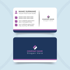 Modern business card template with double side