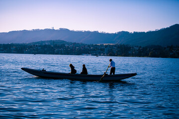 Night drive on a boat