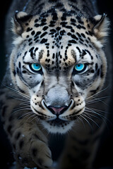 Fototapeta na wymiar Portrait of a snow leopard