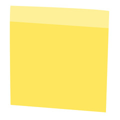 Square yellow sticky paper note reminders. Office memo label stationery.