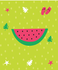 Hello summer vector illustration. Colorful vector designs for summer	