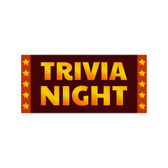 Trivia night. Quiz night. PUB quiz. Vector banner with transparent background