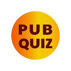 Trivia night. Quiz night. PUB quiz. Vector banner with transparent background
