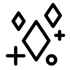 キラキラを表すラインスタイルのアイコン