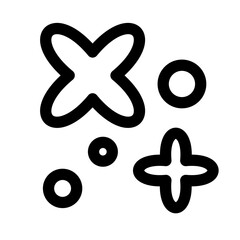 キラキラを表すラインスタイルのアイコン