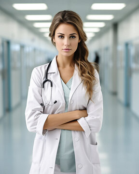 Infermiera in clinica professionale Generato da AI
