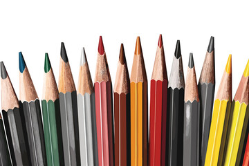 Grease Pencils, color pencils isolated vector art illustration on white background
