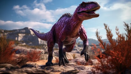 Fototapeta premium dinosaur in the desert