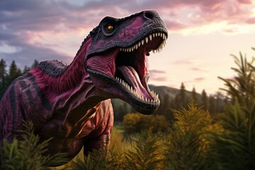 Jurassic King Powerful Tyrannosaurus Rex in Vector Art