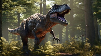Majestic Tyrannosaurus A Fearsome Dinosaur Illustration