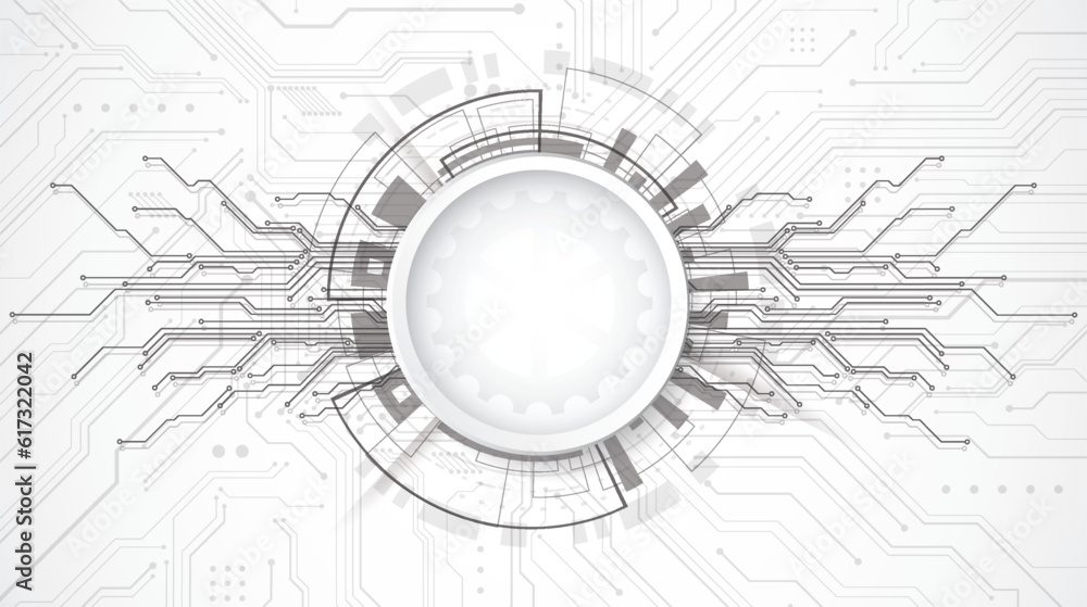 Poster abstract 3d design background with technology dot and line circuit board texture. modern engineering