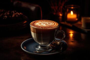 Gorgeous Photo of Cappuccino: A Combination of Espresso, Rich Foam, and Latte Art