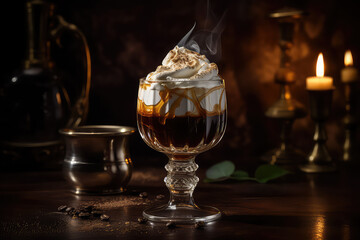 photo of Irish Coffee: A combination of hot whisky, coffee, sugar, and cream