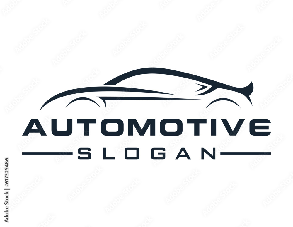 Poster logo about automotive and car on a white background. created using the coreldraw application.