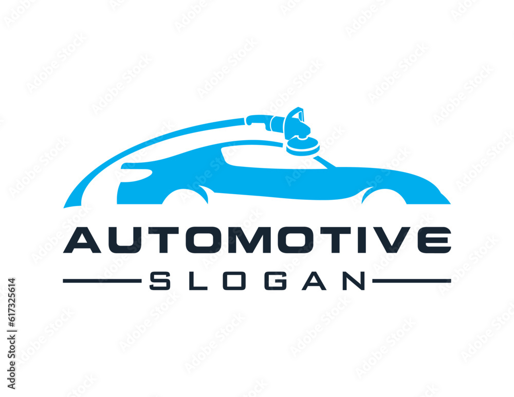 Poster logo about automotive and car on a white background. created using the coreldraw application.