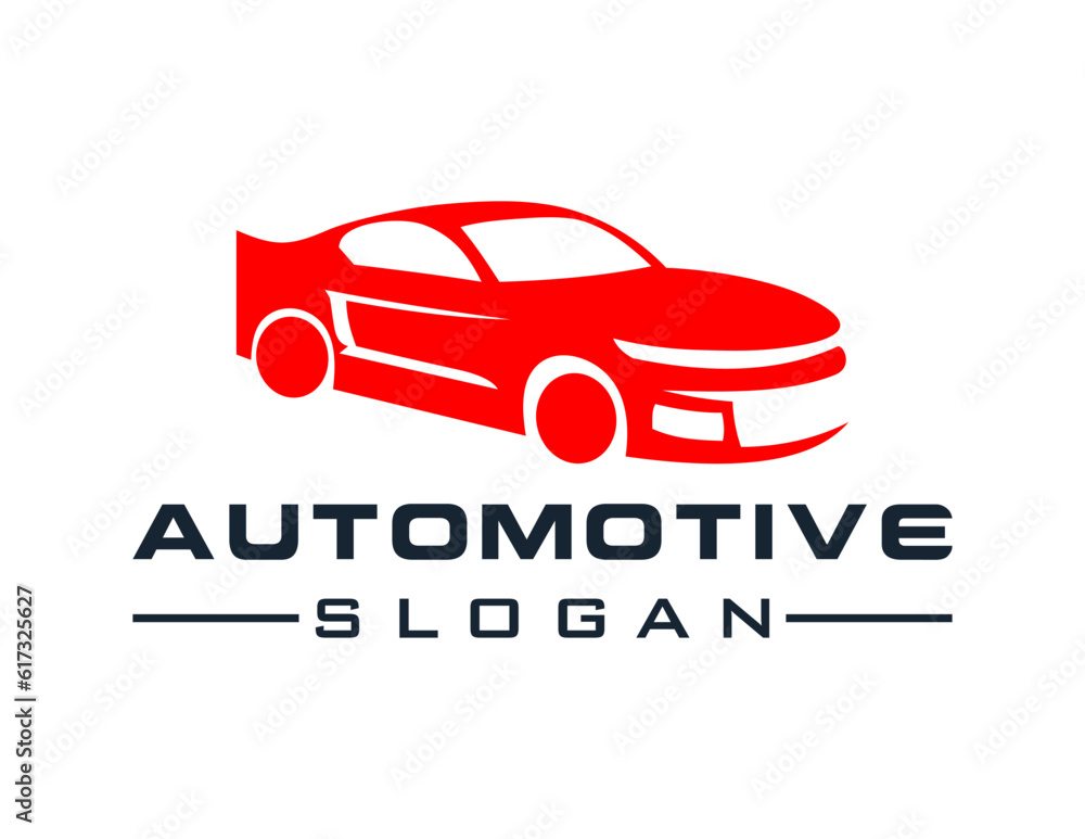 Poster logo about automotive and car on a white background. created using the coreldraw application.