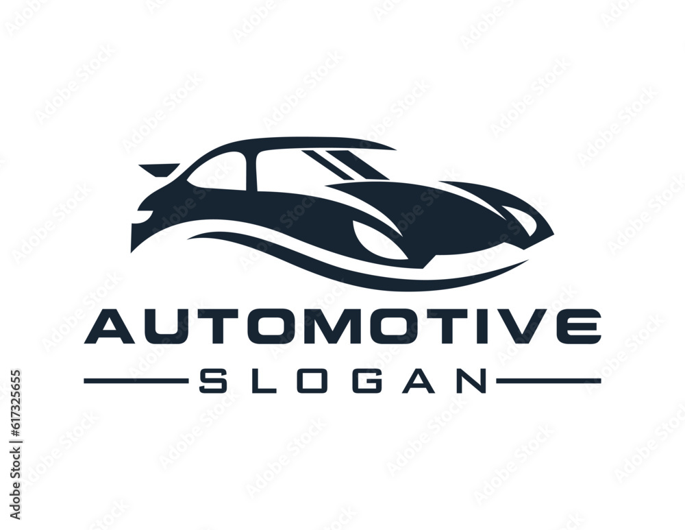 Poster logo about automotive and car on a white background. created using the coreldraw application.