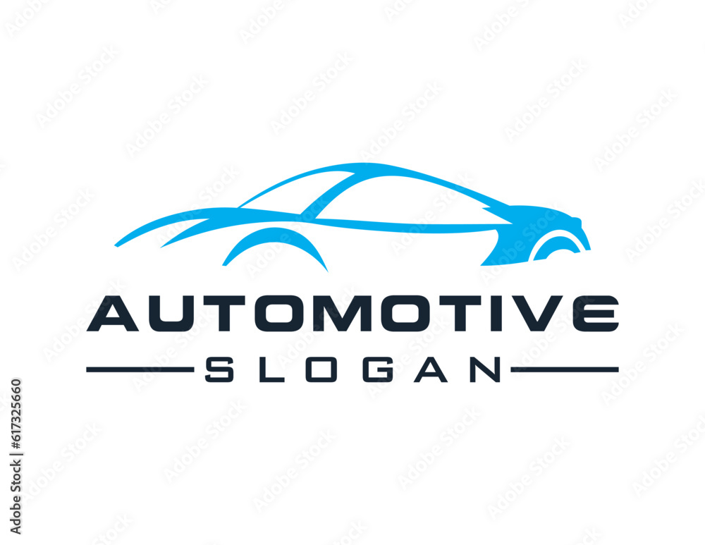 Poster logo about automotive and car on a white background. created using the coreldraw application.