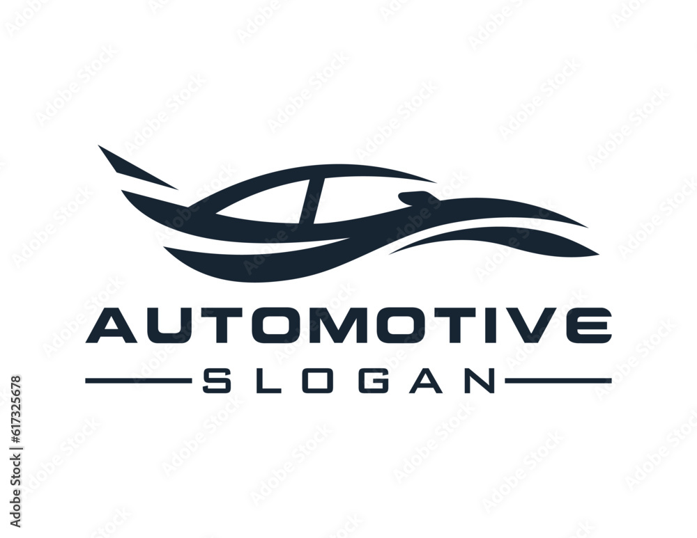 Poster logo about automotive and car on a white background. created using the coreldraw application.