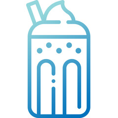 smoothie gradient line icon