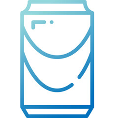 cola can gradient line icon